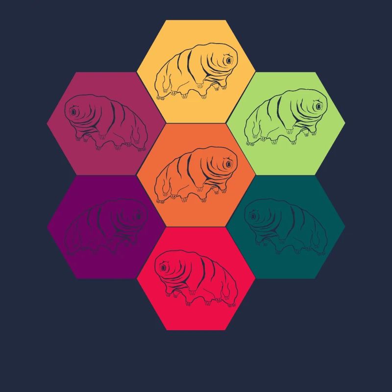 Tardigrade Bärtierchen Retro Wasserbär