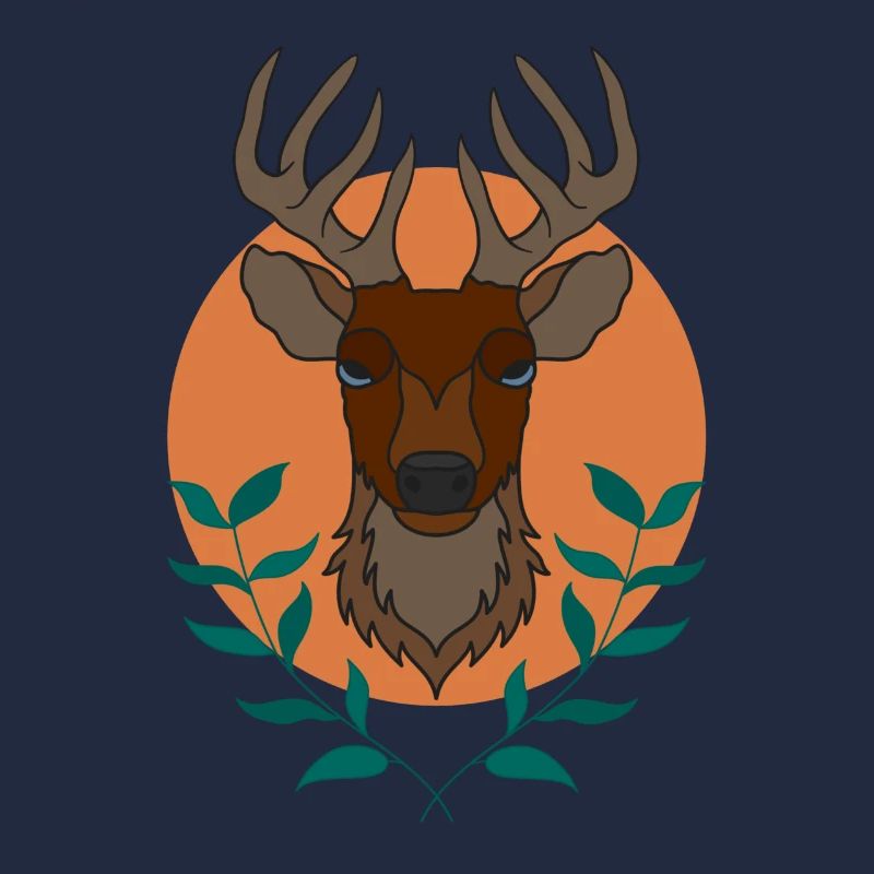 Rothirsch Geweih mit Hirschgeweih