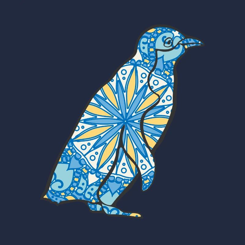 Mandala Penguin Geometric Pattern Art