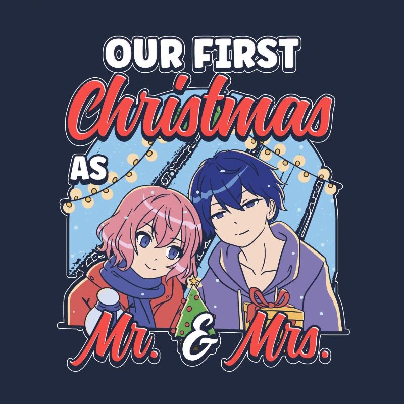 Conception de Noël de mariage pour un couple marié