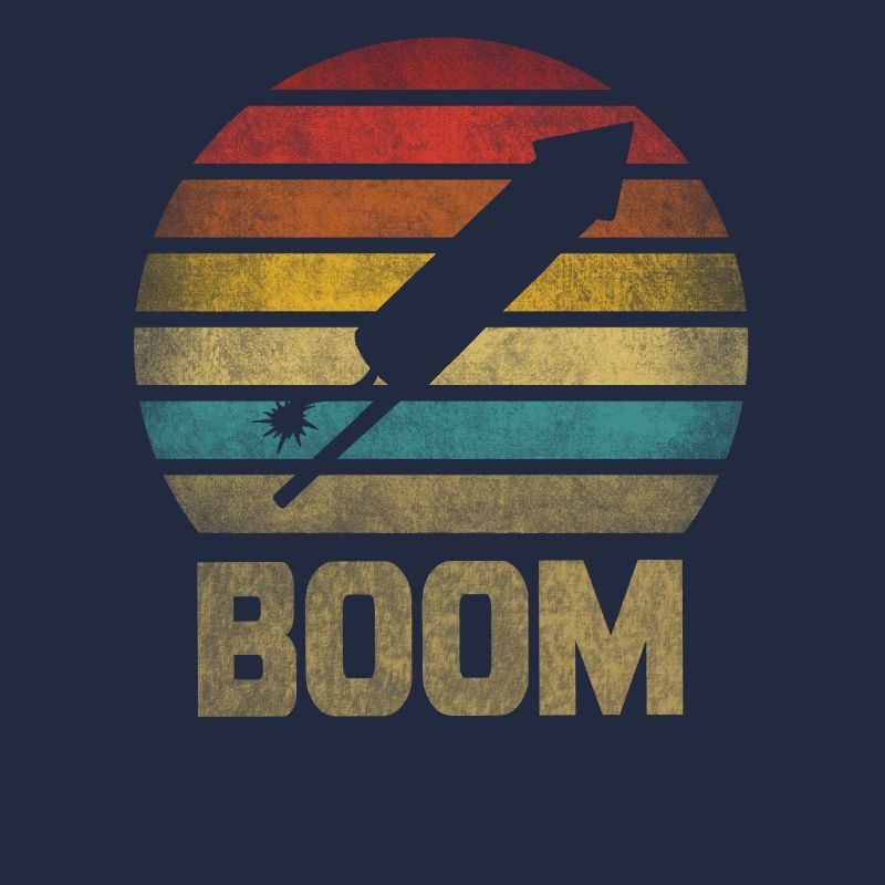 Fireworks Boom Rocket Going Up Launch Retro