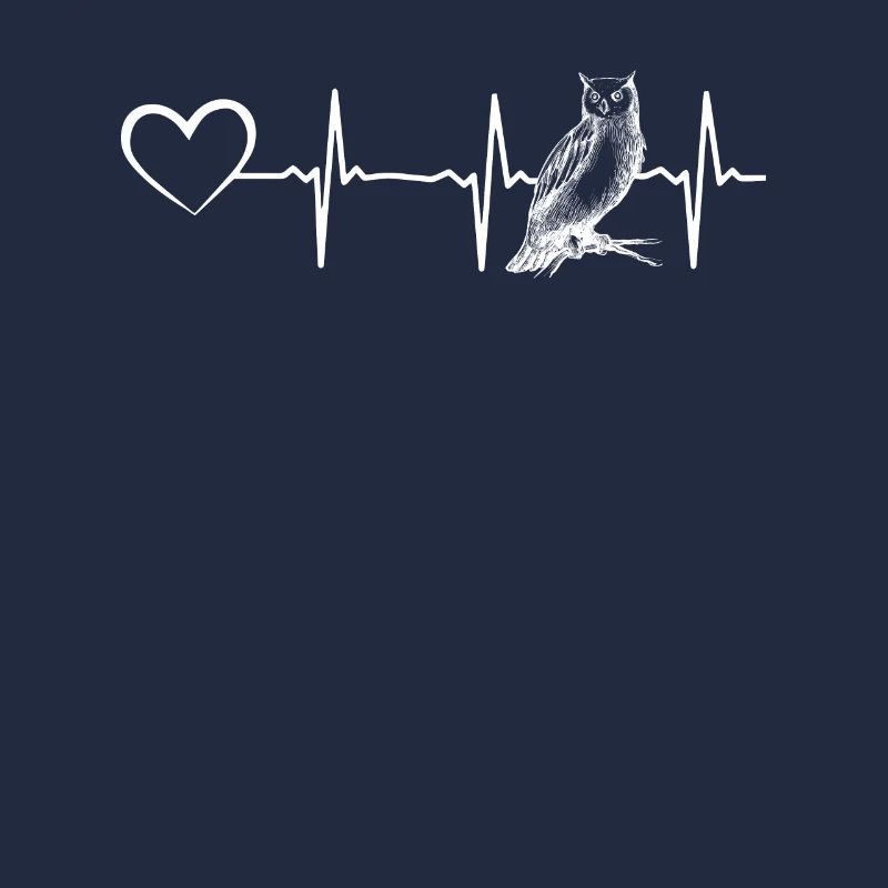 Eule Heartbeat Herz Eule Niedliche Eule