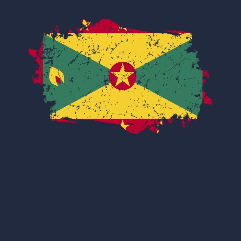 Drapeau de la Grenade Grunge Drapeau de la Grenade