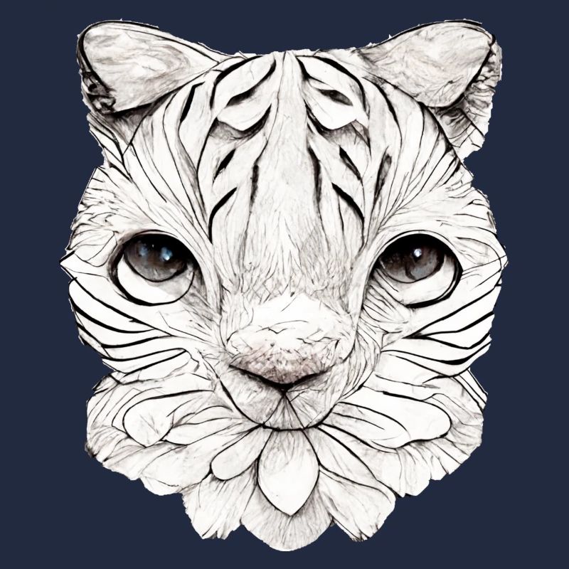 Petit chat dans un style comique