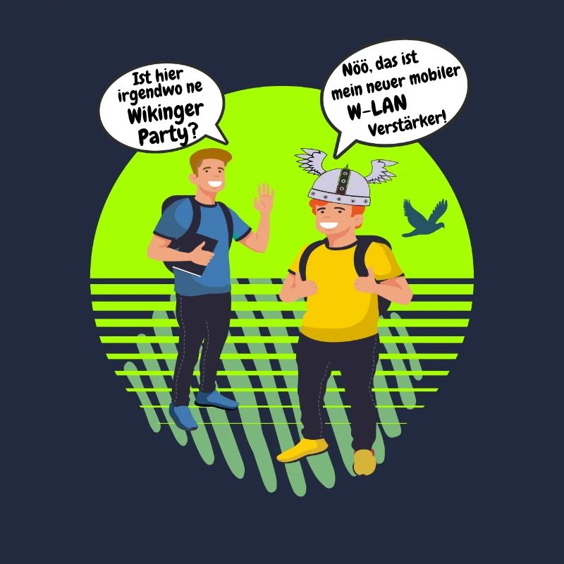 Wikinger Party oder W-LAN Verstärker Wifi Design
