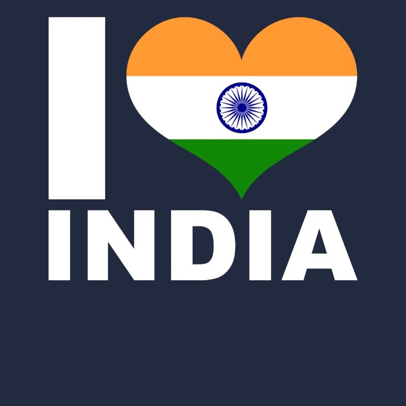 J’aime l’Inde drapeau du cœur Inde
