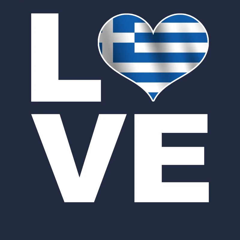J’aime la Grèce drapeau du cœur Grèce
