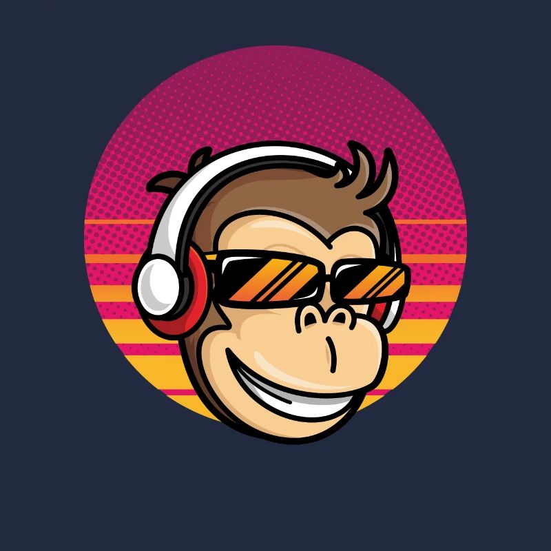 Monkey DJ Affe mit Kopfhörer