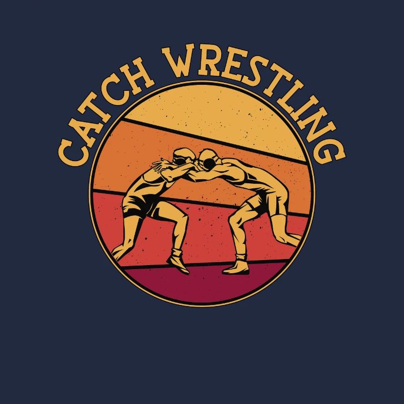 Catch Catch Lutteur Combat Grappling Rétro
