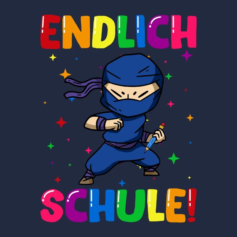 Endlich Schule Ninja Einschulung Schulkind