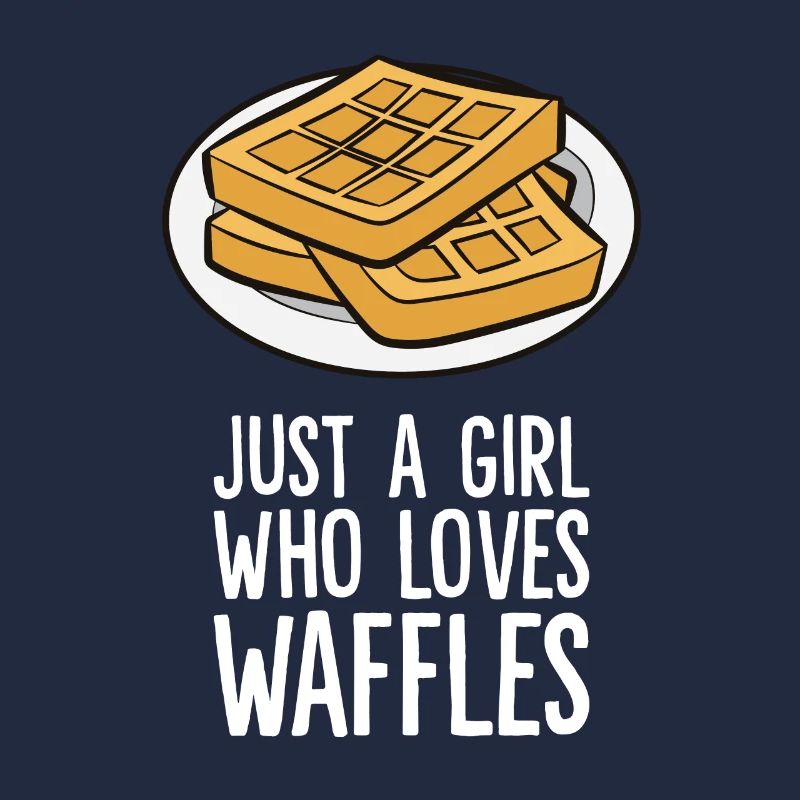 Nur ein Mädchen, das Waffeln liebt