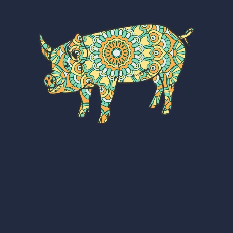Mandala Pig Geometry Pattern