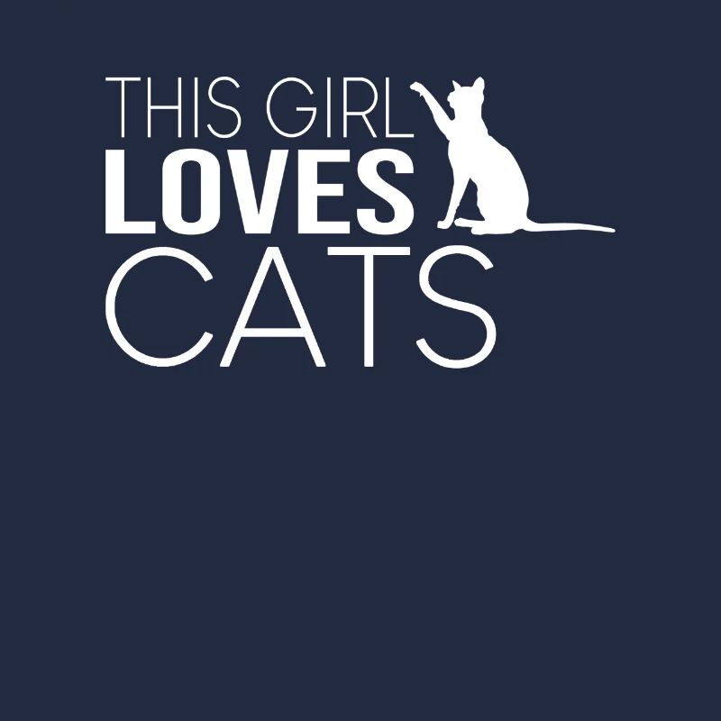 Mädchen Katze Spruch