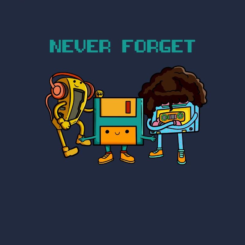 Retro Never Forget Cassette Tape comic