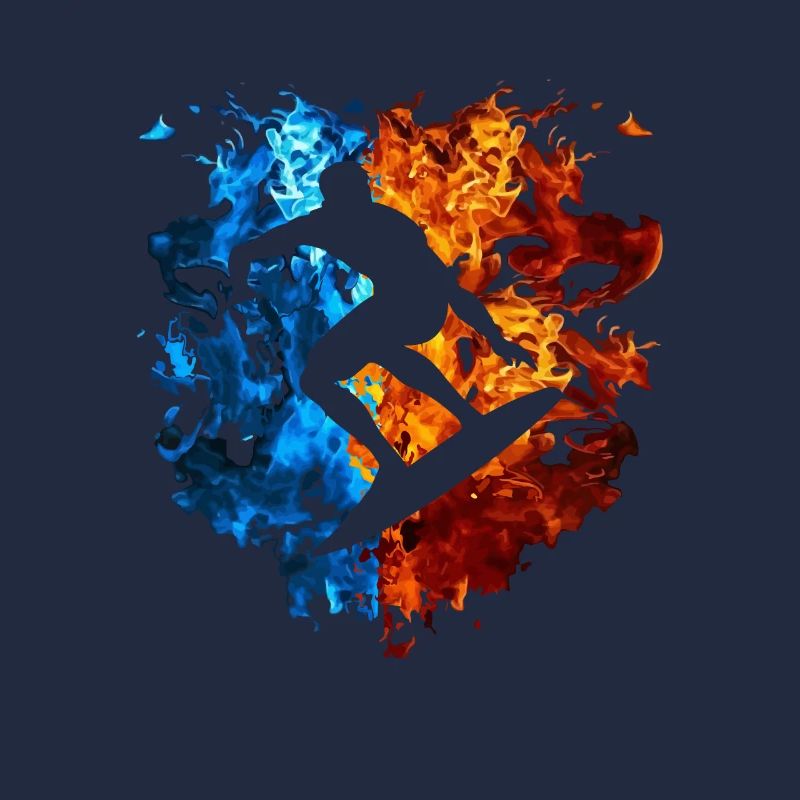 Fire Surfer Flames Planche de surf Burning