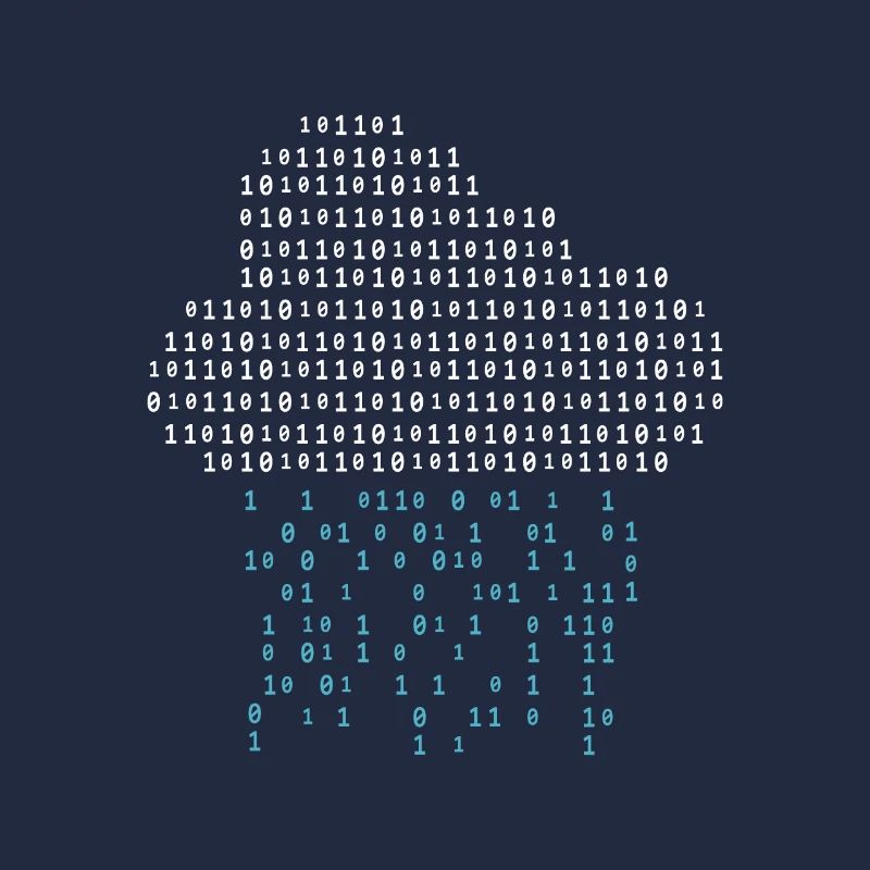 Programmeur de jeu binaire Cloud Rain Nerd Gamer