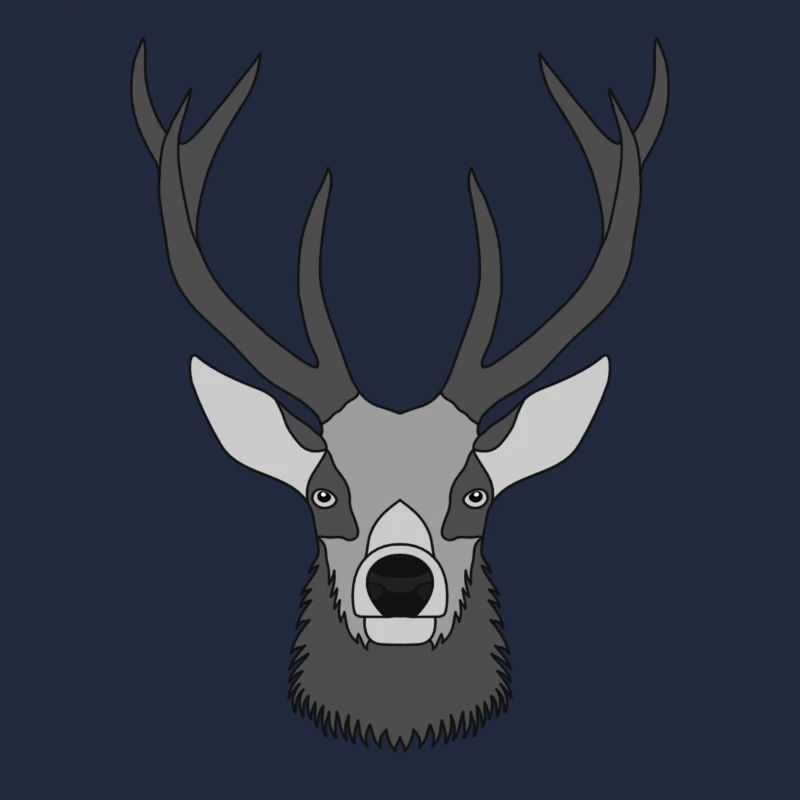 Rothirsch Geweih mit Hirschgeweih