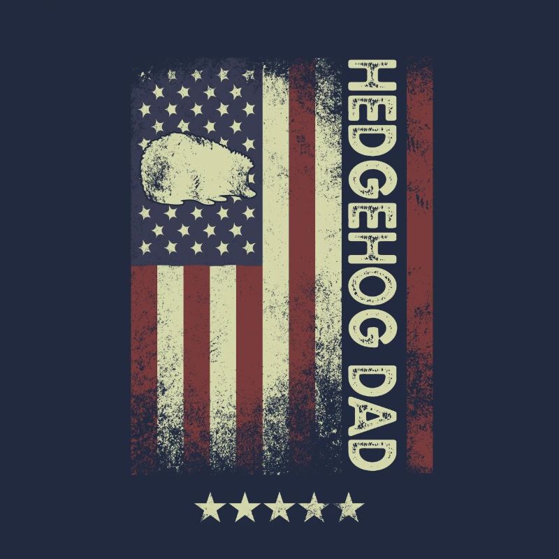 Drapeau américain - Hedgehog Dad