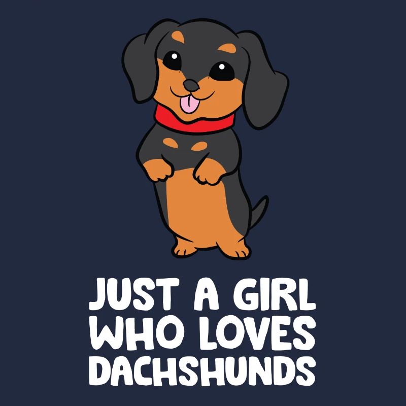 Nur ein Mädchen, das Dackel liebt