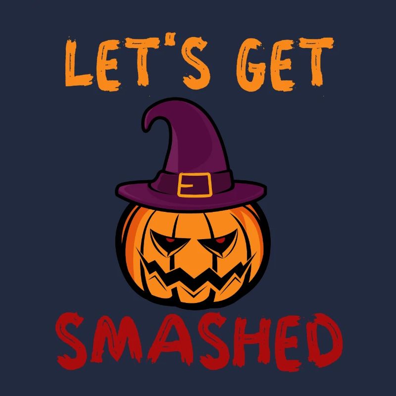 Let’s Get Smashed Pumpkin Lantern Witch Halloween