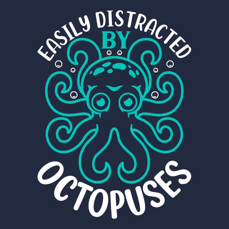 Céphalopode Kraken Octopus - facilement distrait par O