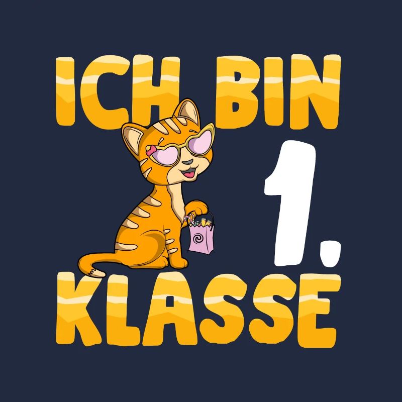 Ich bin 1. Klasse Einschulung Kätzchen