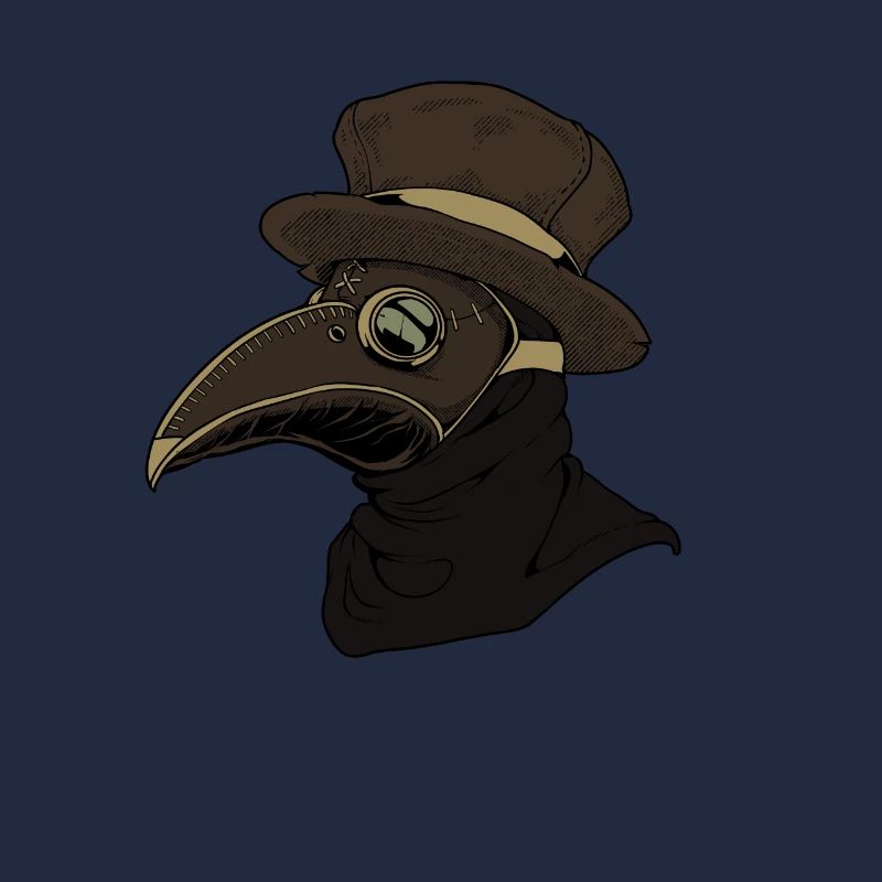 Médecin de la peste avec masque de peste - dessin du médecin de la peste