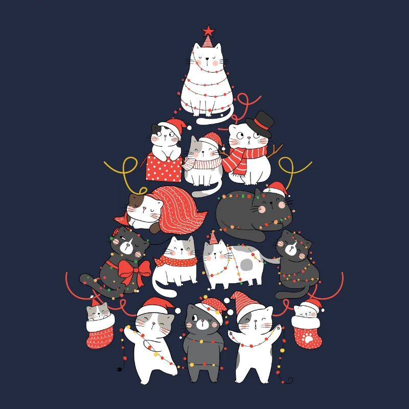 Cat Christmas Tree Cat Tree String Lights