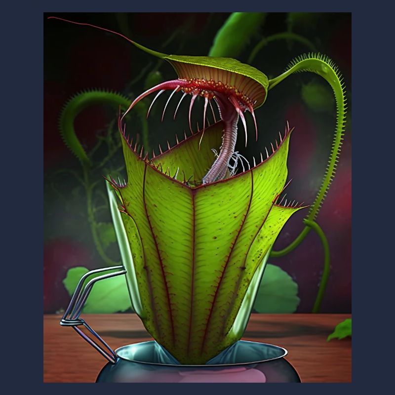 Drôle de pichet graphique Plant Art Cool Nepenthes