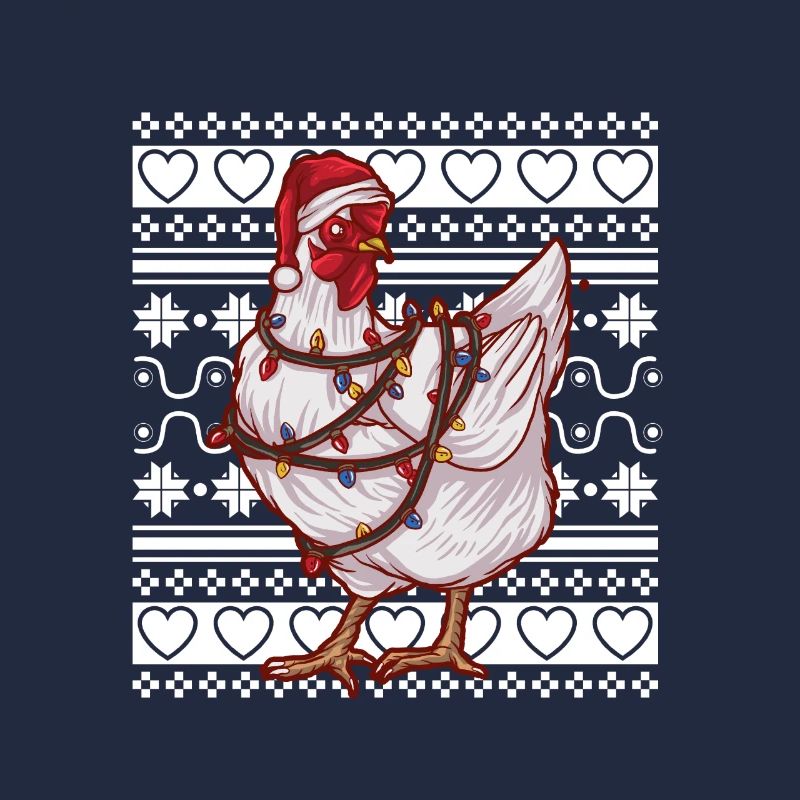 Pull de Noël moche Tshirt Poulet de Noël