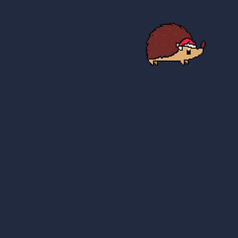 Hérisson de Noël pixélisé - Drôles de hérissons