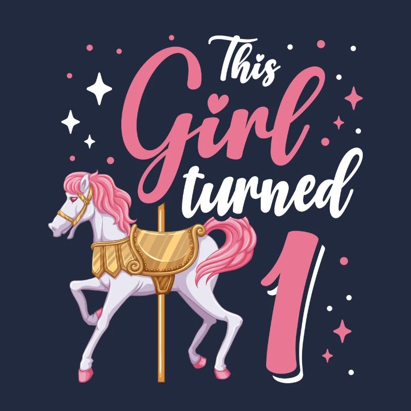 Karussell-geburtstagsfeier Dieses Mädchen Wurde 1