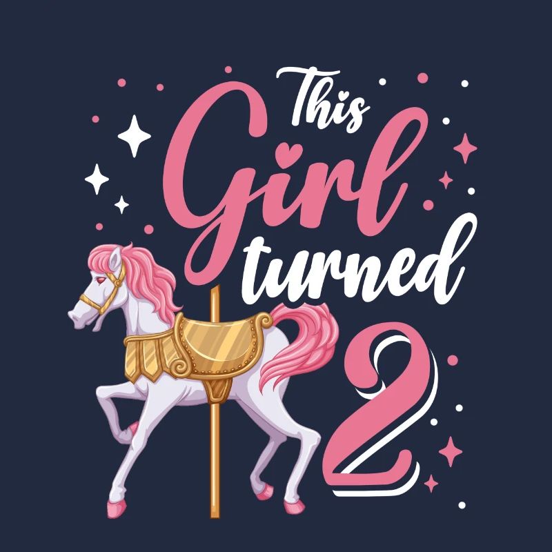 Karussell-geburtstagsfeier Dieses Mädchen Wurde 2