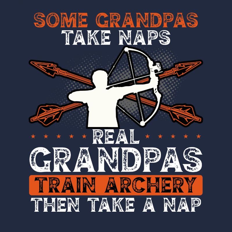 Opa trainiert Bogenschießen