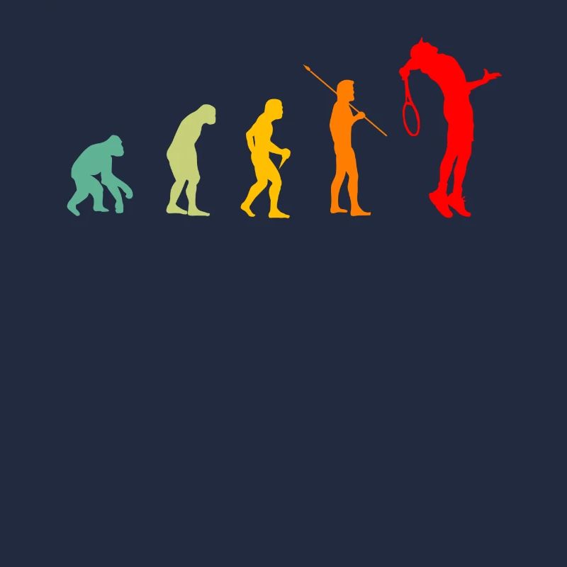 Evolution Tennisman Geschenkidee Mann