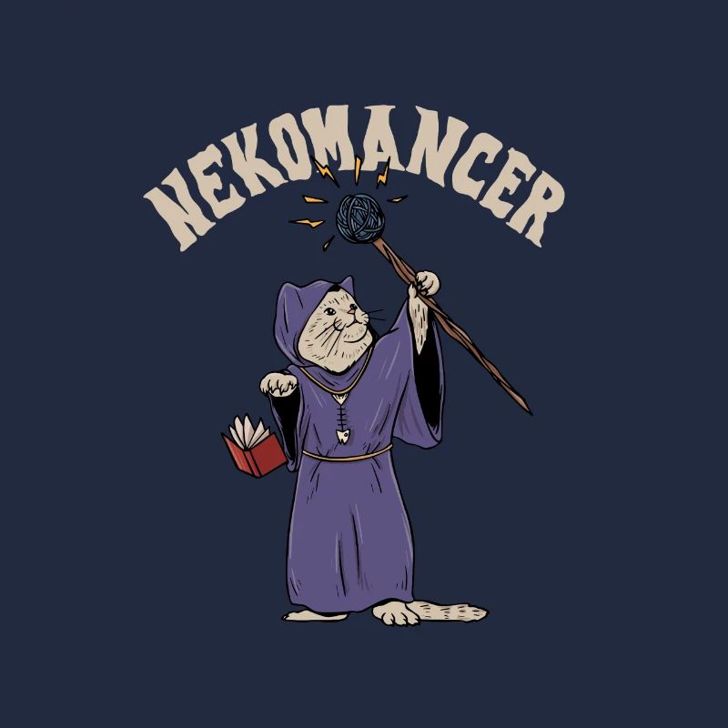Nekomancer cat design for a necromancer