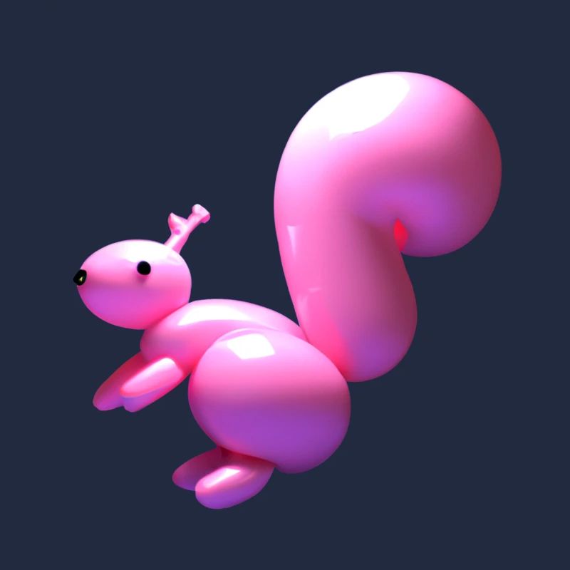 Luftballon Eichhörnchen in rosa