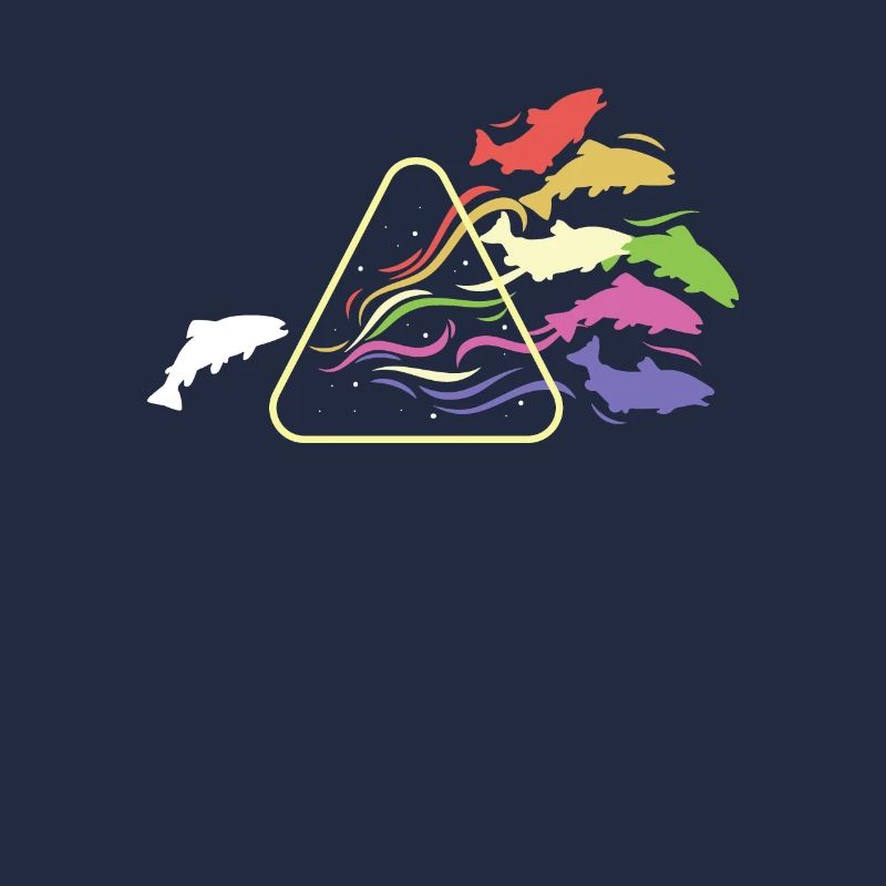 Fish Prism Rainbow Light Funny Physics