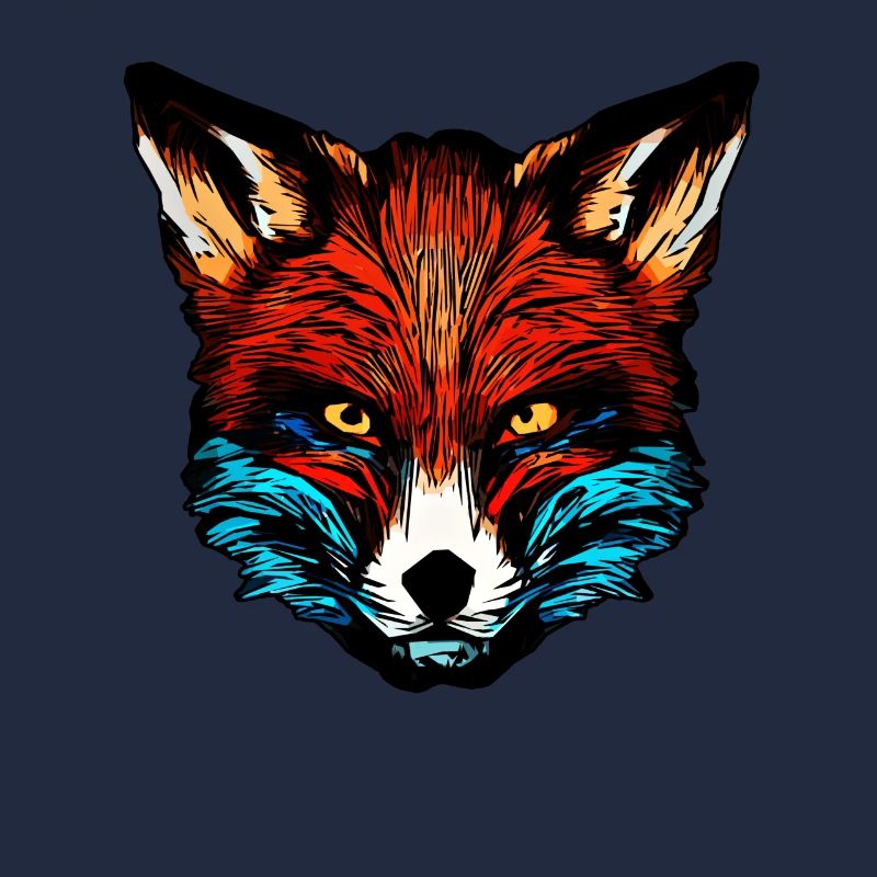 Conception d’animaux forestiers de renards parsemés de têtes d’animaux