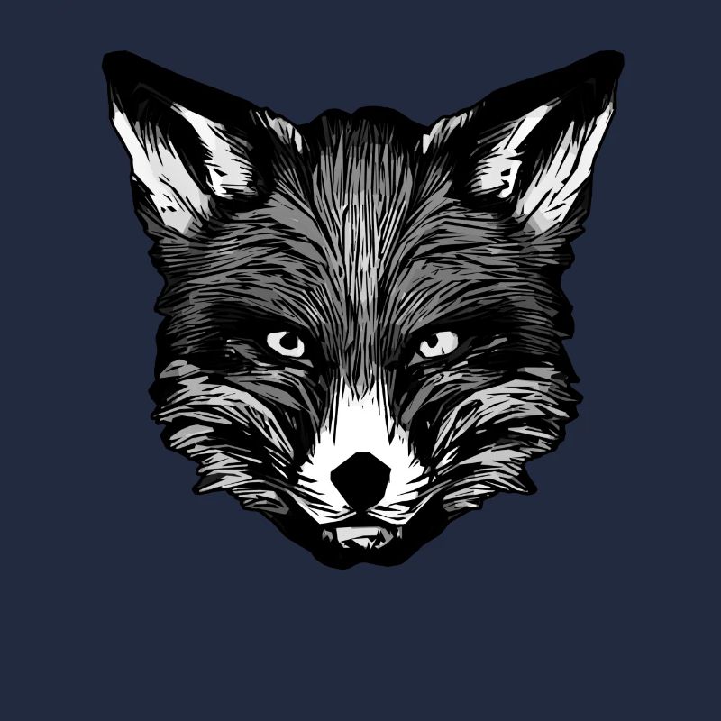 Conception d’animaux forestiers de renards parsemés de têtes d’animaux