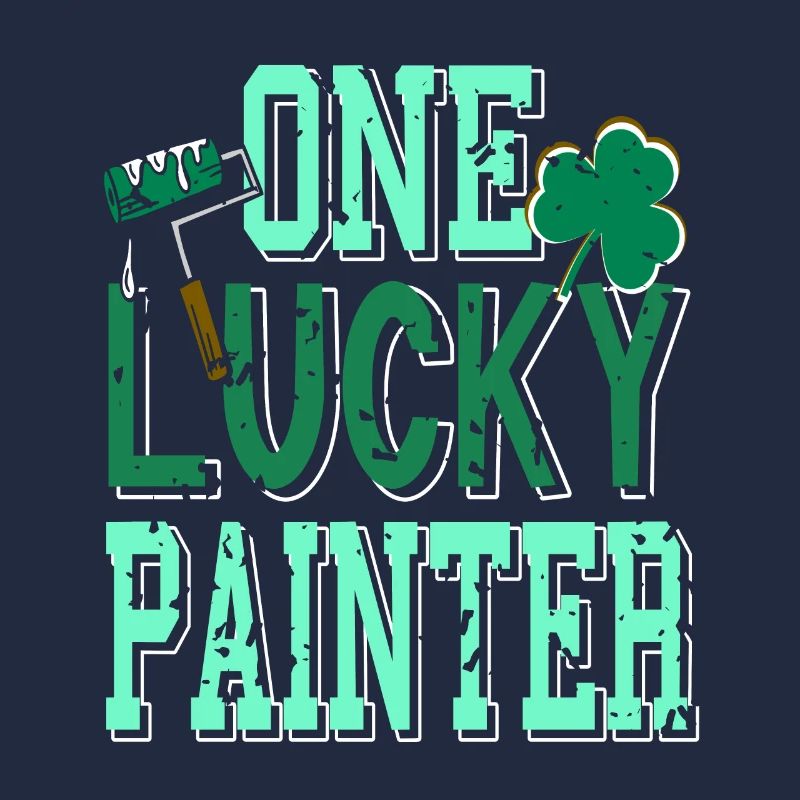 One Lucky Painter Retro Funny Painter Designs
