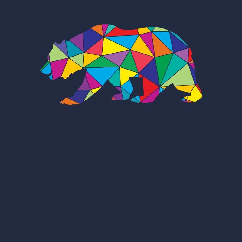Géométrie polygonale à faible poly ours