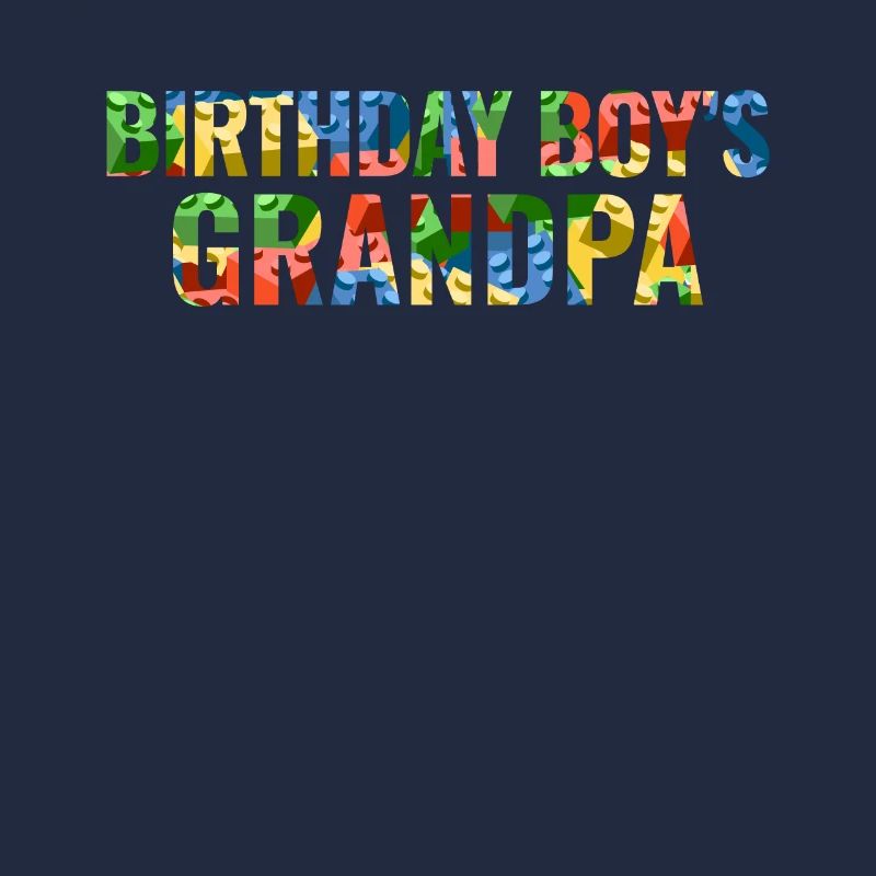 Blocs de construction de grand-père garçon d’anniversaire