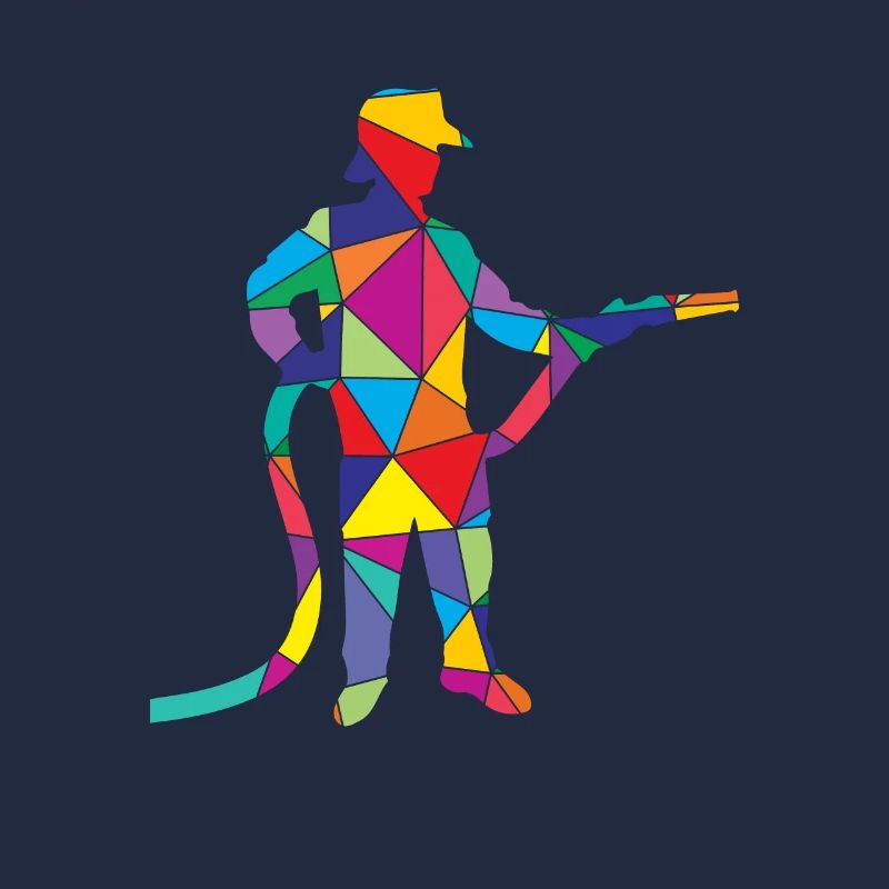 Low Poly Feuerwehrmann Poly Firefighter