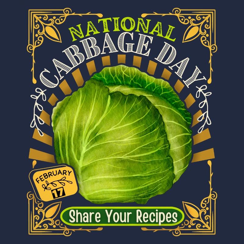 Cabbage, white cabbage, funny saying Cabbage Day