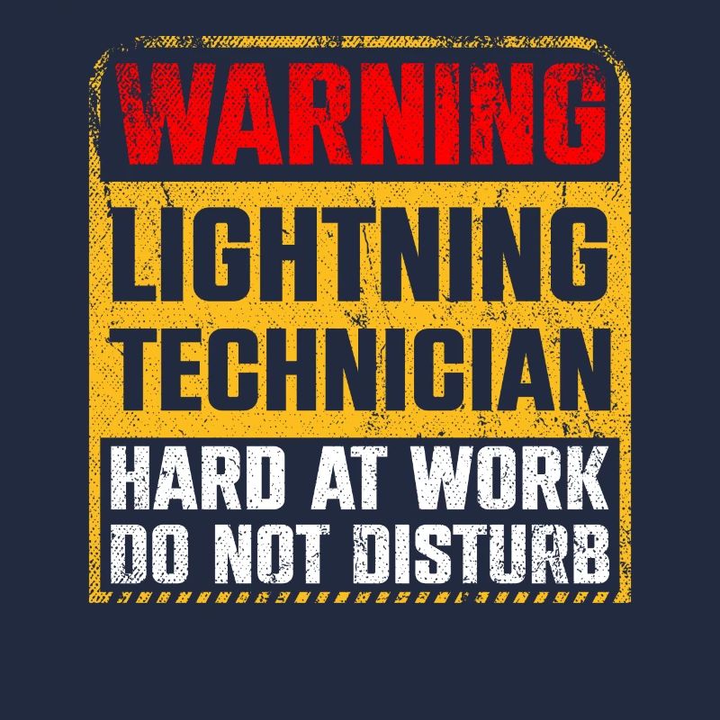 Warning Lightning Technician At Work