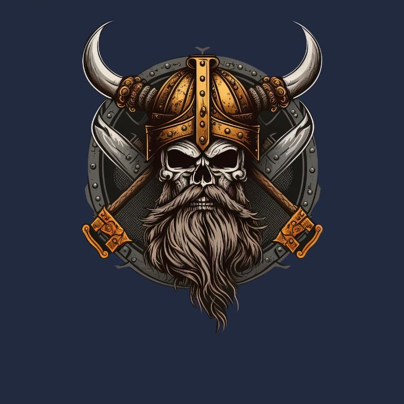 Walhalla Wikinger-Skelett mit Bart