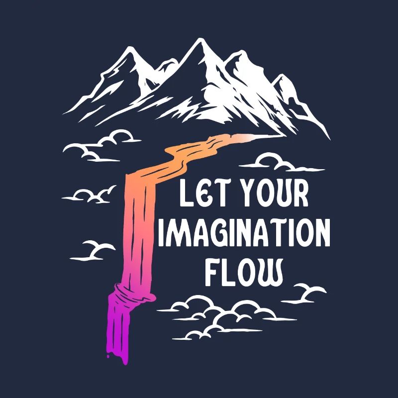 Space River Mountain Imagination