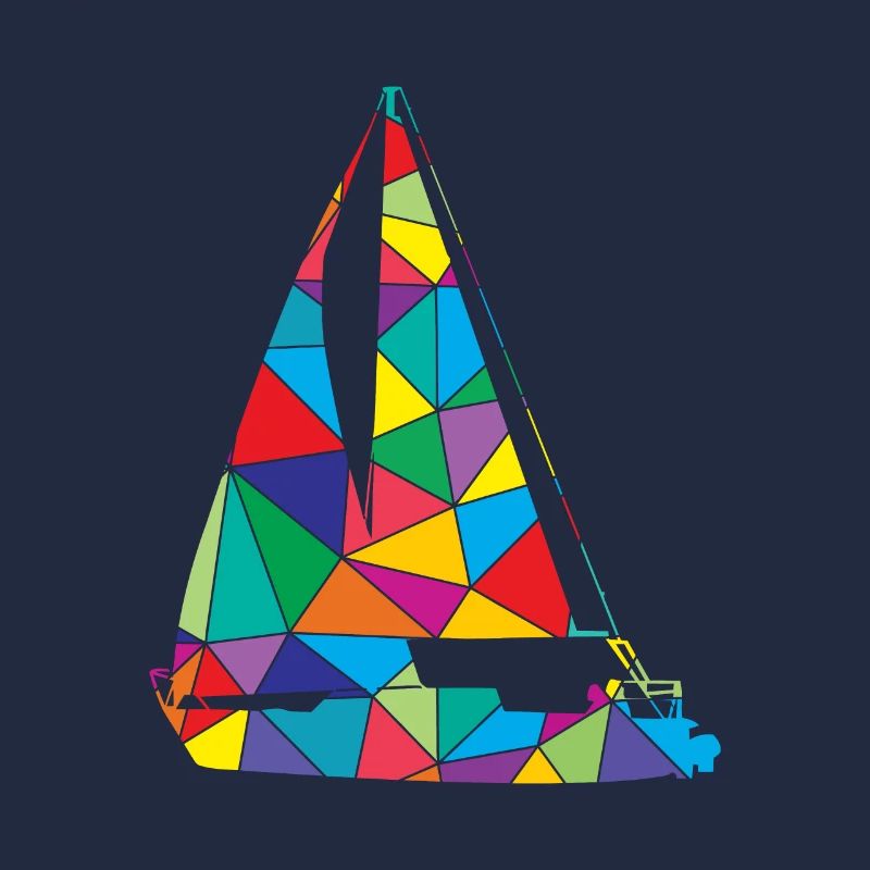 Voilier Low Poly Polygon Sailing