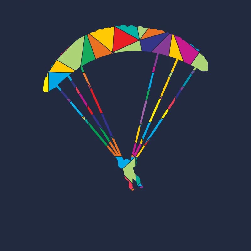 Low Poly Gleitschirmflieger Polygon Paragleiter